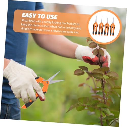 CLISPEED 4 Stück Teiliges Gartenscheren Geraden Edelstahlklingen Rutschfeste Griffe Federunterstützt und Sicherheitsverriegelbar Vielseitig für Gartenarbeit Obstbaumschnitt Blumen und CLISPEED 4 Stück Teiliges Gartenscheren Geraden Edelstahlklingen Rutschfeste Griffe Federunterstützt und Sicherheitsverriegelbar Vielseitig für Gartenarbeit Obstbaumschnitt Blumen und von CLISPEED