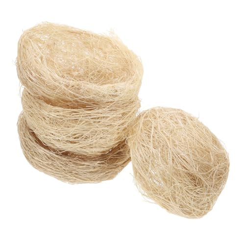 CLISPEED 4 Stück Teiliges Handgewebte Vogel Nester aus Dickem Jute Material Atmungsaktiv und Langlebig Geeignet für Wellensittiche Papageien Tauben Multifunktional als Gartendekoration und CLISPEED 4 Stück Teiliges Handgewebte Vogel Nester aus Dickem Jute Material Atmungsaktiv und Langlebig Geeignet für Wellensittiche Papageien Tauben Multifunktional als Gartendekoration und von CLISPEED