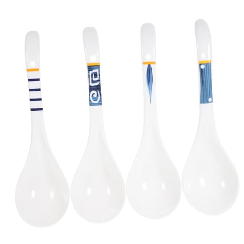 CLISPEED 4 Stück Teiliges Japanischer Langer Keramik suppenlöffel mit Glatter Oberfläche Spülmaschinen Mikrowellengeeignet Ergonomisch Geformt für Suppe Ramen und Zuhause und Restaurant CLISPEED 4 Stück Teiliges Japanischer Langer Keramik suppenlöffel mit Glatter Oberfläche Spülmaschinen Mikrowellengeeignet Ergonomisch Geformt für Suppe Ramen und Zuhause und Restaurant von CLISPEED