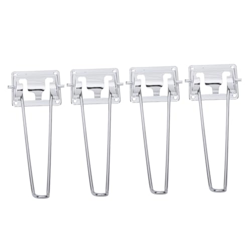 CLISPEED 4 Stück Teiliges Klappbares Metall Tischbein Robuste Verschleißfeste Tischfüße für Schreibtisch Computertisch Einfache Montage Runde Ecken Vielseitig Einsetzbar von CLISPEED