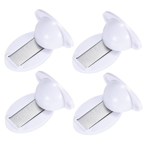 CLISPEED 4 Stück Teiliges Magnetisches Türstopper Schraubbar Bohren Starker Magnet Geräuschloser Abs Kunststoff Bodenschutz für Wohn und Arbeitsbereiche Weiß von CLISPEED