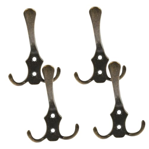 CLISPEED 4 Stück Teiliges Metall wandhaken mit Schrauben Rostfreie Aufhängehaken für Küche Bad Garderobe Robuste Wandmontage Vielseitige Kleider Handtaschenhalterung von CLISPEED
