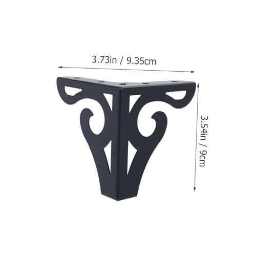 CLISPEED 4 Stück Teiliges Metallmöbelfüße aus Eisen Stabile Dreieck tischbeine Hohe Möbelbeine für Schrank Sofa DIY Möbelprojekte Schwarze Robuste Unterstützung von CLISPEED