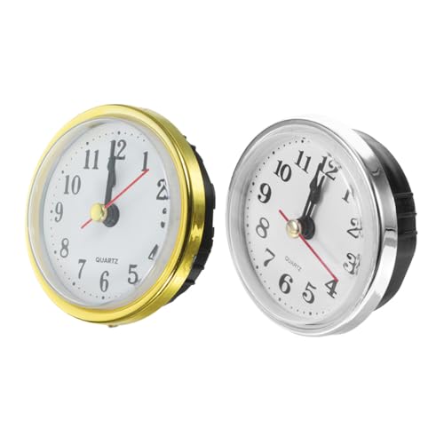 CLISPEED 4 Stück Teiliges Rundes Einbau Uhrwerk mit Quarzwerk und Arabischen Ziffern Präzises Uhrwerk Einsteckmodul für DIY Uhren Heimdekoration und Bastelprojekte von CLISPEED