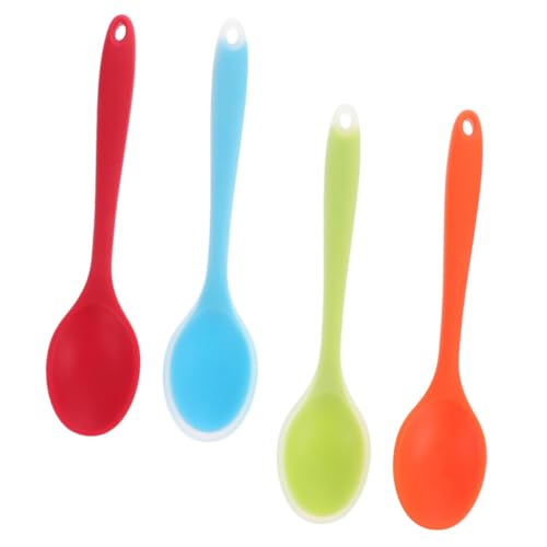 CLISPEED 4 Stück Teiliges Silikon Kochlöffel Leichte Hitzebeständige Küchen Rührlöffel Ergonomisch Geformt für Kochen Anrichten und Picknick Buntes Platzsparendes Design CLISPEED 4 Stück Teiliges Silikon Kochlöffel Leichte Hitzebeständige Küchen Rührlöffel Ergonomisch Geformt für Kochen Anrichten und Picknick Buntes Platzsparendes Design von CLISPEED