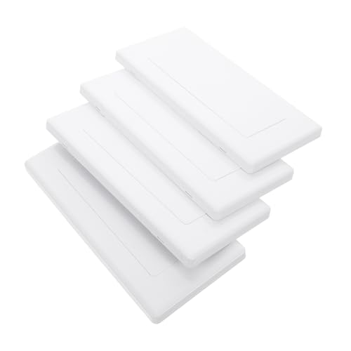 CLISPEED 4 Stück Teiliges Wandabdeckplatten für Elektrische Steckdosen Leere Abdeckplatten für Abzweigdosen Einfache Montage Ästhetisch Schützend für Schreibtisch Kabeldurchführungen CLISPEED 4 Stück Teiliges Wandabdeckplatten für Elektrische Steckdosen Leere Abdeckplatten für Abzweigdosen Einfache Montage Ästhetisch Schützend für Schreibtisch Kabeldurchführungen von CLISPEED