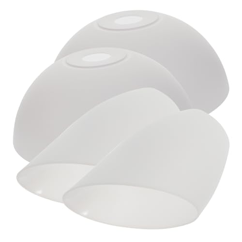 CLISPEED 4 Stück Teiliges Weißes Kunststoff Lampenschirm Abgewinkelte Hufeisenform und Pilzform Ersatz für Stehlampen und Pendelleuchten Staubgeschützt Wärmeabstrahlend Sanftes Licht für von CLISPEED