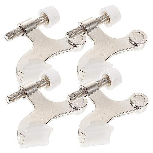 CLISPEED 4 Stück Türstopper aus Verstärktem Zinklegierung Verstellbare Türstopper mit Gummipuffer für Scharnier Türen Schützt Wände vor Beschädigungen von CLISPEED