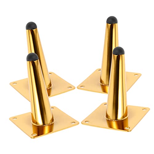 CLISPEED 4 Stück Verstellbare Metall Möbelfüße Goldene Sofa und Schrankbeine mit Rutsch Funktion Stabile Möbelstützen für Badezimmer Couchtisch und Tv Schrank von CLISPEED