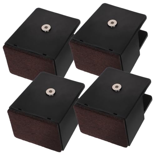 CLISPEED 4 Stück Verstellbare Möbelerhöhung Höhe Belastbar bis Möbelstützen für Tisch Sofa Bettrahmen Schwarz Breitenverstellbar Ergonomische Betterhöhung von CLISPEED