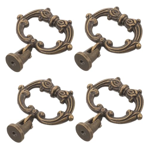 CLISPEED 4 Stück Vintage Schubladengriffe Antike Bronzefarbene Möbelknäufe für Kommoden Küchenschränke und DIY Projekte Installieren und Langlebig CLISPEED 4 Stück Vintage Schubladengriffe Antike Bronzefarbene Möbelknäufe für Kommoden Küchenschränke und DIY Projekte Installieren und Langlebig von CLISPEED
