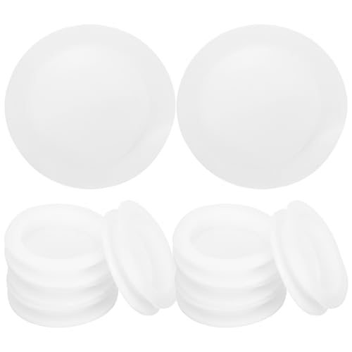 CLISPEED 40 Stück Piggy Bank Bodenstopfen aus Flexiblem Kunststoff Langlebige Sparschwein Stopper Einsetzbar für Sparbüchsen Weiße Verschlusskappen Ø Außendurchmesser für Ordentliche von CLISPEED