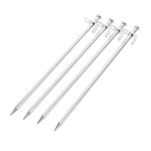 CLISPEED 4Stücke Metall Erdspieße für Garten Gewächshaus und Zelt Robuste Pfähle für Bodennetze und Camping Langlebige Eisenmaterial Verarbeitung von CLISPEED