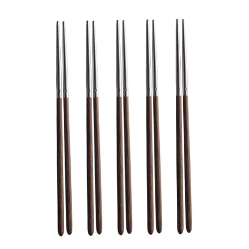 CLISPEED 5 Paare Rutschfeste Essstäbchen aus mit Holzgriff Wiederverwendbare Leichte Küchen Essstäbchen für Sushi Camping und Reise Spülmaschinenfest Robust und Gesund CLISPEED 5 Paare Rutschfeste Essstäbchen aus mit Holzgriff Wiederverwendbare Leichte Küchen Essstäbchen für Sushi Camping und Reise Spülmaschinenfest Robust und Gesund von CLISPEED