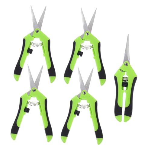 CLISPEED 5 Stück Gartenschere Teiliges Edelstahl Schneidwerkzeug Handlich Langlebig Schnelles Schneiden für Gartenpflege und Astschnitt Geeignet Ergonomisch Praktisch von CLISPEED