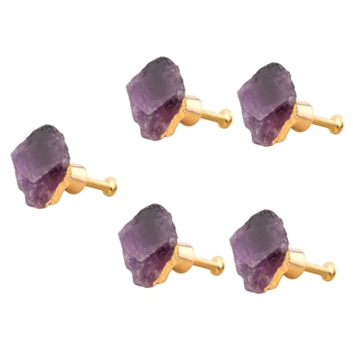 CLISPEED 5 Stück Kristall Möbelgriff aus Reinem Messing mit Amethyst Facette Schubladenknopf Eleganter Schrankgriff für Kommode Kleiderschrank und Möbel Sicher Glatt Einfach zu Montieren CLISPEED 5 Stück Kristall Möbelgriff aus Reinem Messing mit Amethyst Facette Schubladenknopf Eleganter Schrankgriff für Kommode Kleiderschrank und Möbel Sicher Glatt Einfach zu Montieren von CLISPEED