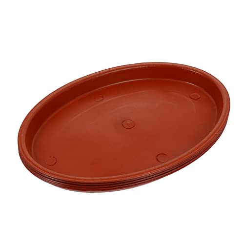 CLISPEED 5 Stück Teiliges Blumentopf Untersetzer Kunststoff Rot für Pflanzentöpfe für und Außenbereich Innenmaß Wasserfest und Schmutzabweisend von CLISPEED