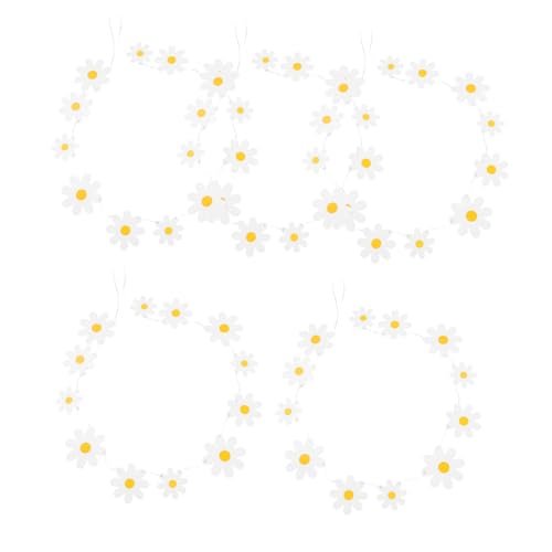 CLISPEED 5 Stück Teiliges Daisy Banner Hängende Partydekoration Langlebige Papiergirlande Wiederverwendbar für Geburtstagsfeiern Klassenräume Fotohintergründe und Innen Sowie Außenbereiche von CLISPEED