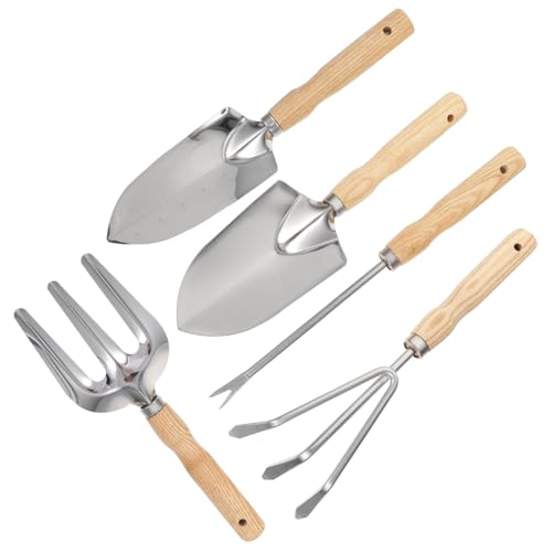 CLISPEED 5 Stück Teiliges Gartenset Schaufel Rechen Pflanzwerkzeug Holzgriff Edelstahl Robust Leicht für Topfpflanzen und Gartenarbeit mit Aufhängeloch zur Praktischen Aufbewahrung CLISPEED 5 Stück Teiliges Gartenset Schaufel Rechen Pflanzwerkzeug Holzgriff Edelstahl Robust Leicht für Topfpflanzen und Gartenarbeit mit Aufhängeloch zur Praktischen Aufbewahrung von CLISPEED