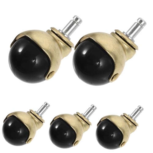 CLISPEED 5 Stück Teiliges Goldene Kugelrollen Möbelrollen Langlebige Bürostuhlrollen mit Stift Vintage Design Leise und Leicht Laufend Passend für Bürostühle und Schreibtischstühle CLISPEED 5 Stück Teiliges Goldene Kugelrollen Möbelrollen Langlebige Bürostuhlrollen mit Stift Vintage Design Leise und Leicht Laufend Passend für Bürostühle und Schreibtischstühle von CLISPEED
