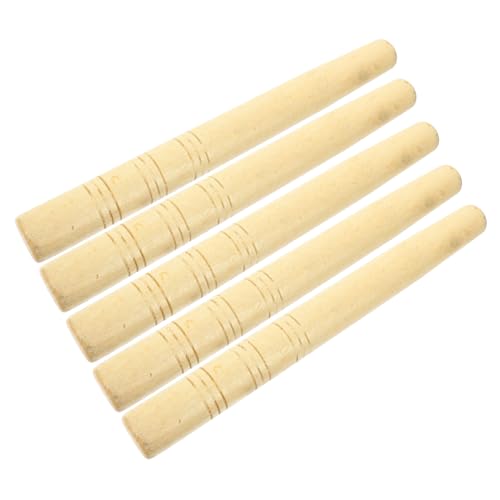 CLISPEED 5 Stück Teiliges Holzgriffe Ersatzstiele für Gartengeräte Ergonomisch Geformt Robust und Leicht Passend für Hacke Schaufel und Kleine Hacke Komfortabler Griff für Garten und von CLISPEED