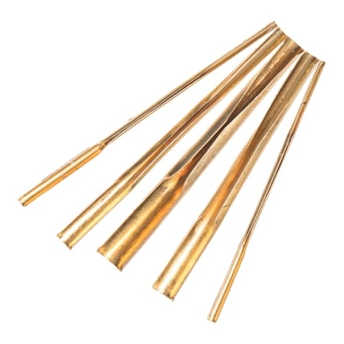 CLISPEED 5 Stück Teiliges Keramik Lochstanzer Werkzeug Messing Präzise Runde Cutter für Töpferarbeiten Ergonomisches Design für Kreative Projekte und Modellierung von CLISPEED