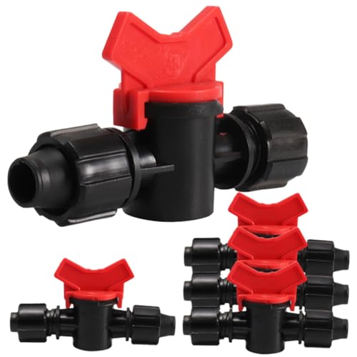 CLISPEED 5 Stück Teiliges Kugelhahn PE Rohr Wasser Absperrventil Doppelseitig für Bewässerung Garten Gewächshaus Einfache Montage Langlebig Kunststoff CLISPEED 5 Stück Teiliges Kugelhahn PE Rohr Wasser Absperrventil Doppelseitig für Bewässerung Garten Gewächshaus Einfache Montage Langlebig Kunststoff von CLISPEED