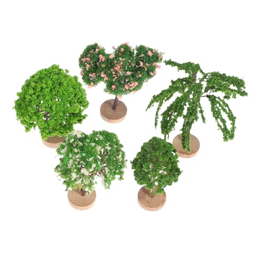 CLISPEED 5stücke Mini-kunstpflanzen Aus Plastik Mini-Bonsai-bäume Für Modelle Künstliche Miniaturbäume Für Dioramen Miniatur-gartendekorationen Plastik-modellbäume Für von CLISPEED