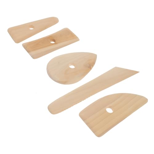 CLISPEED 5 Stück Teiliges Modellierwerkzeug Holz Bone Carving Tool für Töpfern Clay Sculpting mit Präzisen Formen zum Modellieren und Trimmen von CLISPEED