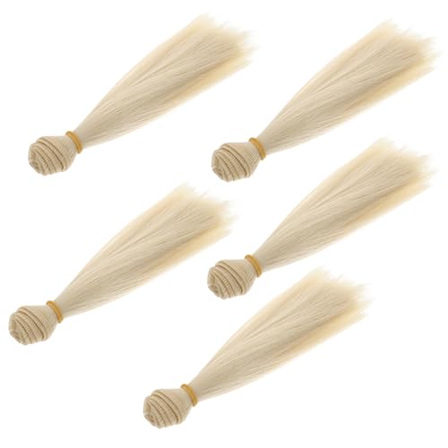 CLISPEED 5 Stück Teiliges Puppenperücken Gerade Kunsthaar Wefts für DIY Bastelprojekte Hitzebeständig Langlebig Geeignet für Teen Dolls und Individuelles Puppenstyling von CLISPEED