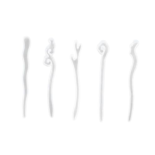 CLISPEED 5 Stück Teiliges Silikon Haarstab Gießform mit Verschiedenen DIY Spiegel Haarpin Formen Flexible Wiederverwendbare Resin Formen für Schmuckherstellung und Bastelprojekte CLISPEED 5 Stück Teiliges Silikon Haarstab Gießform mit Verschiedenen DIY Spiegel Haarpin Formen Flexible Wiederverwendbare Resin Formen für Schmuckherstellung und Bastelprojekte von CLISPEED