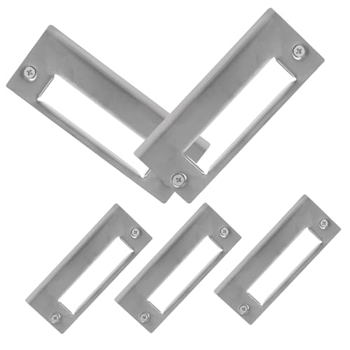 CLISPEED 5 Stück Teiliges Türschlagplatten aus Robustem Stahl mit Schrauben Einfache Montage Türloch Abdeckplatten zur Verstärkung und von Zimmertüren Langlebig und Stoßfest von CLISPEED