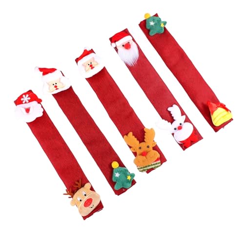 CLISPEED 5 Stück Teiliges Weihnachts Kühlschrank und Ofen Griffschutz aus Flexiblem Fett und Wasserabweisend Einfache Anbringung Festliche Weihnachtsdeko für Küche und Haushalt CLISPEED 5 Stück Teiliges Weihnachts Kühlschrank und Ofen Griffschutz aus Flexiblem Fett und Wasserabweisend Einfache Anbringung Festliche Weihnachtsdeko für Küche und Haushalt von CLISPEED