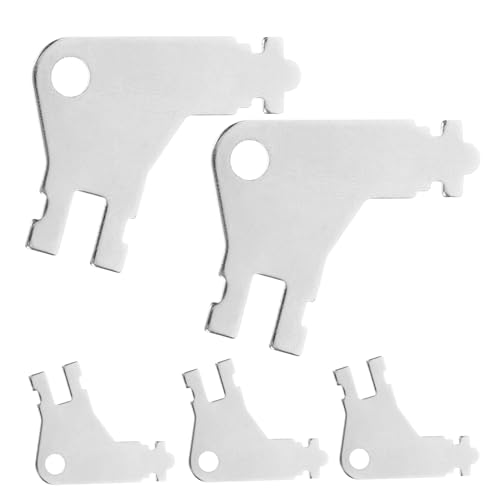 CLISPEED 5 Stück Toilettenpapierspender Schlüssel Teilig mit Schlüsselringen Ersatz für Gewerbliche Papierhandtuchspender Leichtes Metall Tool zur Schnellen Wartung und Verwaltung von CLISPEED