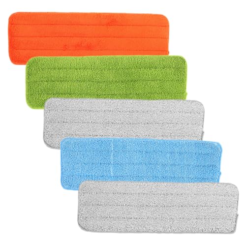 CLISPEED 5 Stück Wischmopp Ersatzbezüge aus Mikrofaser Wiederverwendbare Mop Pads Saugfähige Reinigungspads für Flachwischer Geeignet für Holz Fliesen und Laminatböden Maschinenwaschbar CLISPEED 5 Stück Wischmopp Ersatzbezüge aus Mikrofaser Wiederverwendbare Mop Pads Saugfähige Reinigungspads für Flachwischer Geeignet für Holz Fliesen und Laminatböden Maschinenwaschbar von CLISPEED