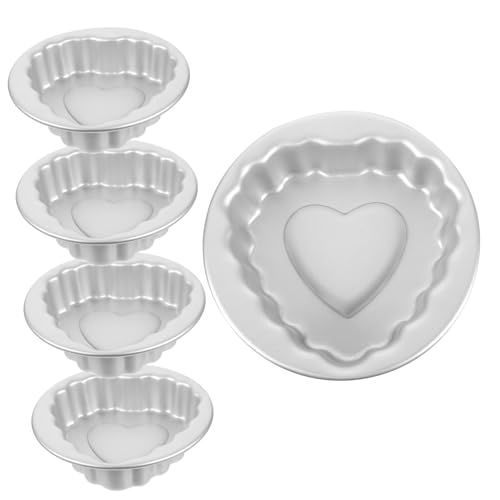 CLISPEED 5stücke Teiliges Aluminiumlegierung Kuchenform Puddingform Backformen Für Kuchen Und Desserts Antihaftbeschichtet Zum Backen Von Pudding Und Mini-brot CLISPEED 5stücke Teiliges Aluminiumlegierung Kuchenform Puddingform Backformen Für Kuchen Und Desserts Antihaftbeschichtet Zum Backen Von Pudding Und Mini-brot von CLISPEED