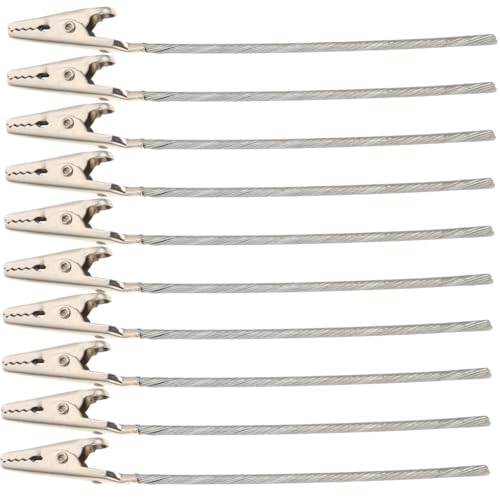 CLISPEED 50 Stück Alligator Clips Metall Fotohalter Memo Klammern DIY Kartenhalter Stabile Foto und Notizklammern für Wanddeko Party Büro und Haushalt von CLISPEED