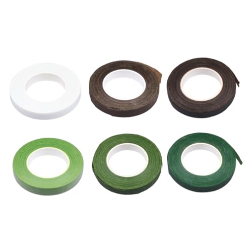 CLISPEED 6 Rollen Teiliges Floristenband Farbiges Blumendraht Wickelband in Hellgrün Olivgrün Grün Weiß Kaffee Dunkelkaffee Selbstklebend für Blumensträuße DIY Floristik Geschenkverpackung CLISPEED 6 Rollen Teiliges Floristenband Farbiges Blumendraht Wickelband in Hellgrün Olivgrün Grün Weiß Kaffee Dunkelkaffee Selbstklebend für Blumensträuße DIY Floristik Geschenkverpackung von CLISPEED