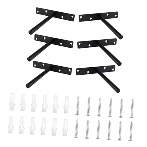 CLISPEED 6 Sätze Verdeckte Wandhalterung Teiliges Schwarze Schwerlast Regalwinkel Unsichtbare Schwimmende Metallwinkel für DIY Regalbefestigung und Aufbewahrung CLISPEED 6 Sätze Verdeckte Wandhalterung Teiliges Schwarze Schwerlast Regalwinkel Unsichtbare Schwimmende Metallwinkel für DIY Regalbefestigung und Aufbewahrung von CLISPEED