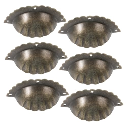 CLISPEED 6 Stck Vintage Schrankknöpfe aus Bronze mit Muschel halbrund design Dekorative Möbelknöpfe für Kommoden Küchenschränke und Kleiderschränke Einfach zu Montieren CLISPEED 6 Stck Vintage Schrankknöpfe aus Bronze mit Muschel halbrund design Dekorative Möbelknöpfe für Kommoden Küchenschränke und Kleiderschränke Einfach zu Montieren von CLISPEED