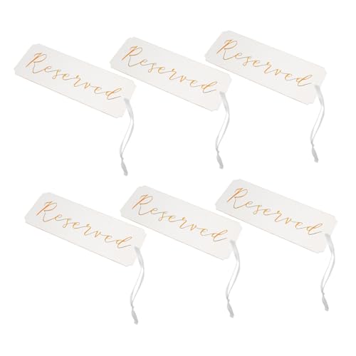 CLISPEED 6 Stück Hängeschilder mit Ribbons für Stühle Minimalistische Reservierungsschilder für Veranstaltungen Empfänge und Feiern CLISPEED 6 Stück Hängeschilder mit Ribbons für Stühle Minimalistische Reservierungsschilder für Veranstaltungen Empfänge und Feiern von CLISPEED