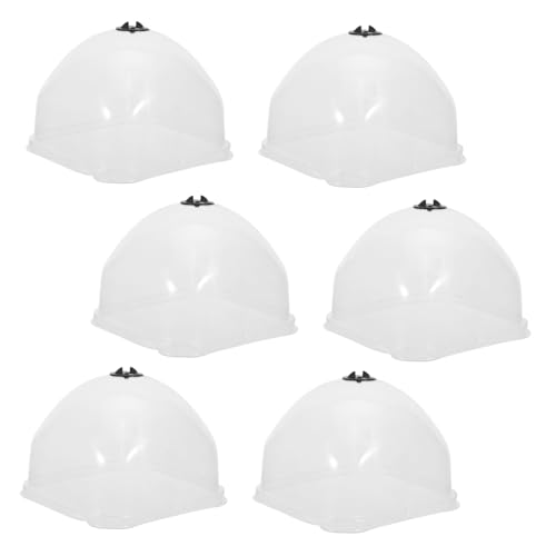 CLISPEED 6 Stück Pflanzenhauben aus Robustem Kunststoff Transparente Gewächshauben mit Belüftung Frostschutz Winterschutz Atmungsaktive Pflanzenschutzhauben für Garten und Balkon CLISPEED 6 Stück Pflanzenhauben aus Robustem Kunststoff Transparente Gewächshauben mit Belüftung Frostschutz Winterschutz Atmungsaktive Pflanzenschutzhauben für Garten und Balkon von CLISPEED