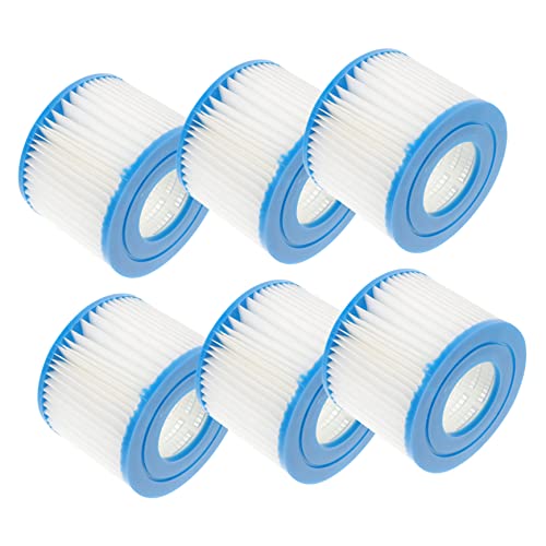 CLISPEED 6 Stück Poolfilter Vi für Ersatzkartuschen für Spa und Swimmingpool Wiederverwendbar Pet und Vliesmaterial für Reinigungseffizienz von CLISPEED