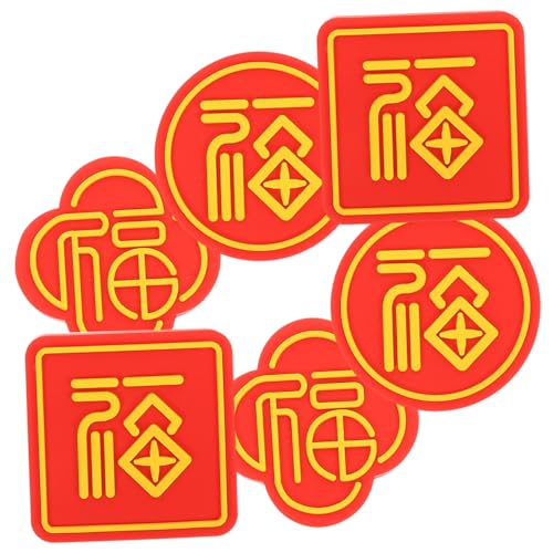 CLISPEED 6 Stück Selbstklebender Türstopper mit Chinesischem Fu Muster Teiliges Rutschfest Geräuschdämpfend Flexible Türgriff und Wandpuffer Schützender Türanschlag für Zuhause und Büro CLISPEED 6 Stück Selbstklebender Türstopper mit Chinesischem Fu Muster Teiliges Rutschfest Geräuschdämpfend Flexible Türgriff und Wandpuffer Schützender Türanschlag für Zuhause und Büro von CLISPEED