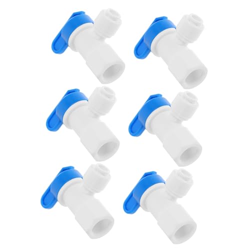 CLISPEED 6 Stück Teiliges Absperrventil für Wasserfilter und Bewässerungssysteme Langlebiges Kunststoffventil mit Hohem Durchfluss für Effiziente Wasserversorgung CLISPEED 6 Stück Teiliges Absperrventil für Wasserfilter und Bewässerungssysteme Langlebiges Kunststoffventil mit Hohem Durchfluss für Effiziente Wasserversorgung von CLISPEED