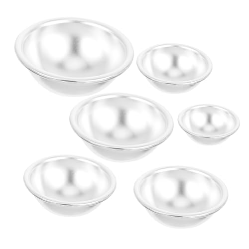 CLISPEED 6 Stück Teiliges Aluminiumlegierung Backform Kugel Moulds für DIY Bade Backkugeln Langlebig Leicht zu Reinigen Geeignet für Badekugeln und Kuchen Verschiedene von Klein Xxxl von CLISPEED