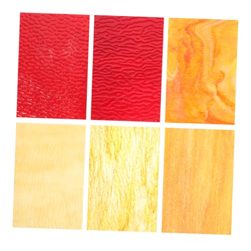 CLISPEED 6 Stück Teiliges Bunte Glasplatten aus Mica für Mosaikkunst Transparente Kathedral glasblätter in Herbstfarben Langlebige Glasplatten für DIY Heim Gartendekoration CLISPEED 6 Stück Teiliges Bunte Glasplatten aus Mica für Mosaikkunst Transparente Kathedral glasblätter in Herbstfarben Langlebige Glasplatten für DIY Heim Gartendekoration von CLISPEED