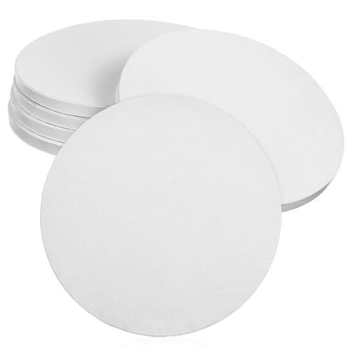 CLISPEED 6 Stück Teiliges Cake Boards aus Starkem Weißem Wellpappenkarton Rund Stabile Tortenunterlagen für Hochzeit Geburtstag Party Vielseitig Einsetzbar und Belastbar von CLISPEED