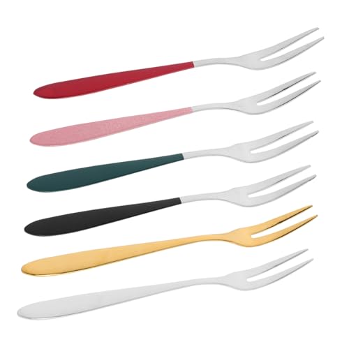 CLISPEED 6 Stück Teiliges Dessertgabel aus Hochwertigem Metall Ergonomisch Vielseitig für Obst Kuchen Restaurant und Party Inklusive Farben Langlebig und Leicht zu Reinigen CLISPEED 6 Stück Teiliges Dessertgabel aus Hochwertigem Metall Ergonomisch Vielseitig für Obst Kuchen Restaurant und Party Inklusive Farben Langlebig und Leicht zu Reinigen von CLISPEED