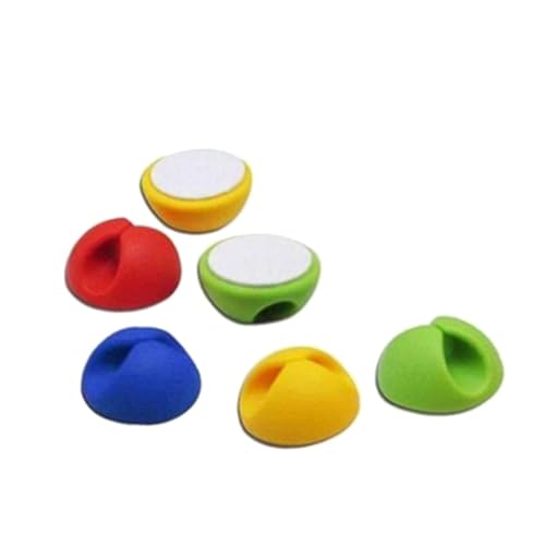 CLISPEED 6 Stück Teiliges Kabelmanagement Selbstklebende Kabelhalter für Schreibtisch Kabelbefestigung Kabelaufwicklung Kabelorganizer Kabelclip für Büro und Zuhause Zufällige Farbe von CLISPEED